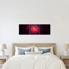 Współczesny obraz abstrakcji (z zegarem) (90x30 cm)