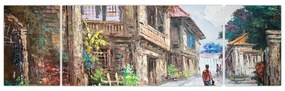 Obraz filipińskiej wioski, Azja (170x50 cm)