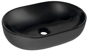 Czarna ceramiczna umywalka 60,5x42 cm Caleo – Sapho