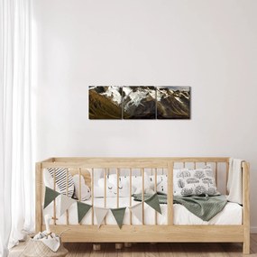 Obraz góry Sefton, Nowa Zelandia (z zegarem) (90x30 cm)