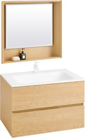 SoBuy Zestaw lustro + umywalka BZR198-N