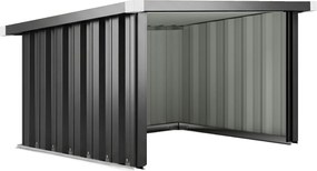 Outsunny Wiata dla robota koszącego stalowa 108 x 86 x 62,5 cm Garaż z dachem skośnym i osłoną krawędzi | Aosom PL