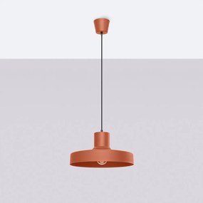 Pomarańczowa lampa wisząca z metalowym kloszem Vito – Sollux