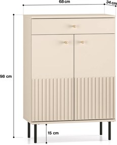 Szafka na buty Sophie 14, kaszmir