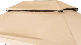 Huśtawka ogrodowa 2w1 z funkcją leżenia i moskitierą Luxe, beżowy/czarny