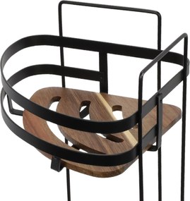 Narożna półka pod prysznic BLACKACIA, bez wiercenia, 23,5 x 19,5 x 55 cm