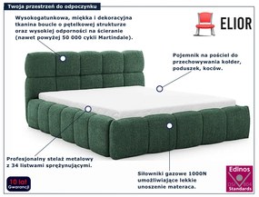 Zielone nowoczesne łóżko chmurka 5 rozmiarów P3-C20