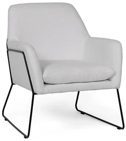 Szary designerski fotel MILAN