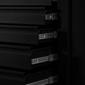 Szafa warsztatowa DAREK, 920 x 1850 x 500 mm, All Black: czarna