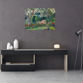 Obraz na szkle - Paul Gauguin, Te raau rahi (The Big Tree), reprodukcje (70x50 cm)
