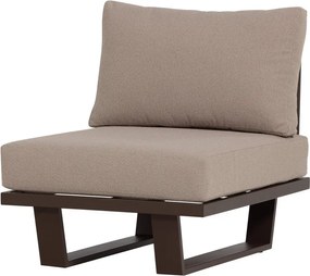 Brązowy metalowo-tapicerowany fotel ogrodowy Bear – WOOOD