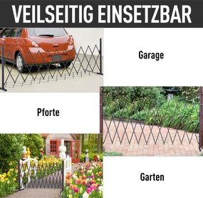 Ogrodzenie harmonijkowe bariera nożycowa 3m do magazynu garażu ogrodu | Aosom PL