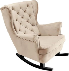 Fotel Relax z Tapicerowanym Siedzeniem i Podłokietnikami, Fotel TV 102x81x95cm Beżowy_29802