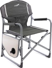 Campingowe krzesło składane ze stołem i uchwytem na napoje