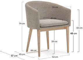 Beżowe krzesło Harlan – Kave Home