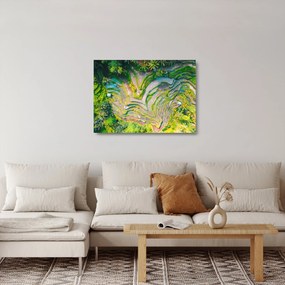 Obraz na szkle pól ryżowych z lotu ptaka (70x50 cm)
