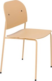 Żółte metalowe krzesło do stołu L8-K62