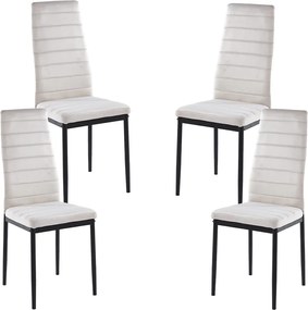 Zestaw 4 Krzese Lauter Aksamitne