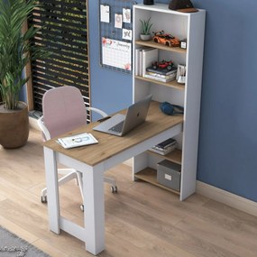 Biurko Halon White and Walnut