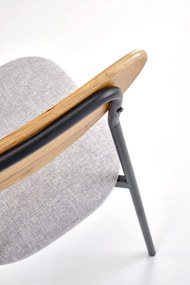 Zestaw stół + 4 krzesła, naturalny / czarny / popielaty DICKY