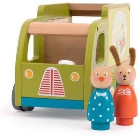 Drewniane auto zabawkowe La Grande Famille Food Truck – Moulin Roty