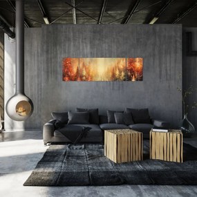 Obraz - Malowanie lasów (170x50 cm)