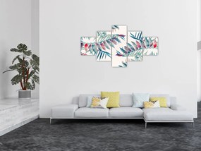 Obraz - Tropikalne liście (125x70 cm)