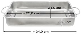 Elo 53435 Basic Naczynie żaroodporne ze stalinierdzewnej 34 x 24 x 5,5 cm