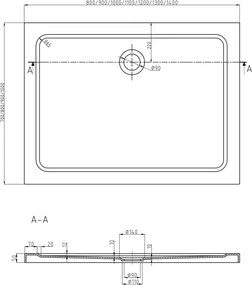Mexen Apia kabina prysznicowa rozsuwana 140 x 80 cm, transparent, chrom + brodzik Flat - 840-140-080-01-00-4010