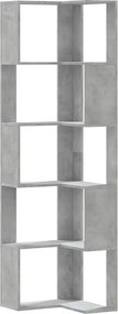 Narożny regał otwarty 5-poziomowy beton B7-H30