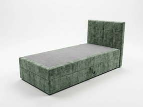 Łóżko tapicerowane boxspring DIRELIS VIBE 90x200 cm ciemnozielone Materac: Materac sprężynowy Bonell