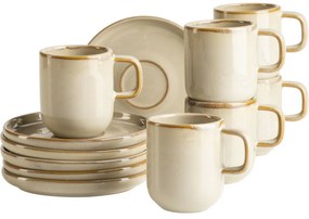 Mäser Zestaw filiżanek do espresso z spodkamiCordelia Sand, 6+6 szt.