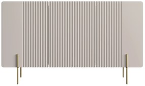 Komoda Malmi 150 cm - kaszmir / crema bianca / złote nóżki