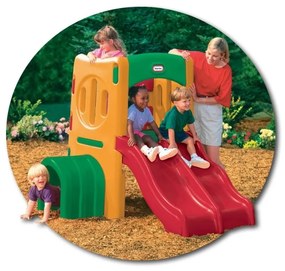 Małpi gaj z podwójną zjeżdżalnią little tikes