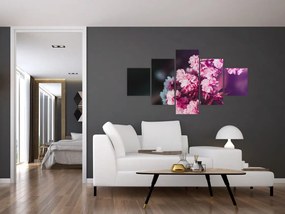 Obraz kwiatów drzewa (125x70 cm)