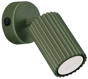 Kinkiet KARBON zielony oliwkowy z włącznikiem SOLLUX  LIGHTING