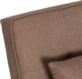Fotel Wypoczynkowy Rozkładany IBERIS 80 cm Brązowy Tapicerowany Nowoczesny