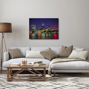 Obraz na szkle - Londyn wieczorem (70x50 cm)