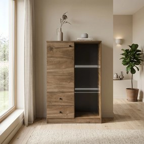 Komoda NESTOS 80 cm do Salonu Sypialni Brąz