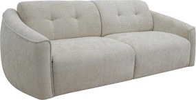 Kanapa 4-osobowa typu express z beżowej tkaniny teksturowanej - Powierzchnia spania 160 cm - Materac 16 cm memory foam ASUFA