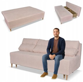 Kanapa sofa KIMO f spania pojemnik Family Meble Twisster j. róż sztruks