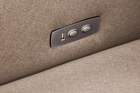 Fotel wypoczynkowy elektrycznie rozkładany beżowy GELATO