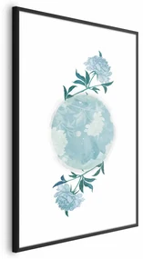 Plakat Kwiecista planeta 40x60 cm z ramą czarną z marginesem ARTGEIST B