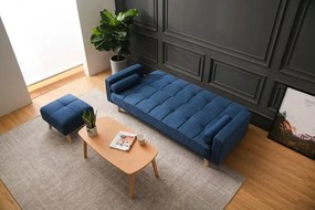 Beżowa rozkładana sofa NESTOR VELVET