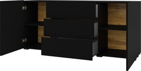 Komoda AURORA 140 cm do Salonu Sypialni Czarny