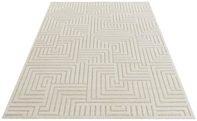 Dywan nowoczesny New York Geometria 3D kremowy 120 cm x 170 cm