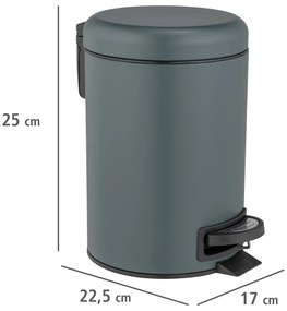 Nowoczesny kosz na śmieci do łazienki z pedałem, 3 l, WENKO