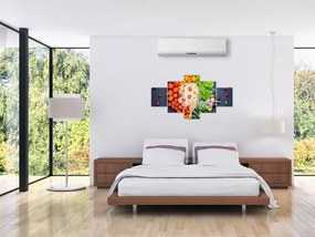 Obraz - Stół pełen warzyw (125x70 cm)