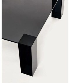 Ciemnoszary szklany stolik 85x85 cm Adularia – Kave Home