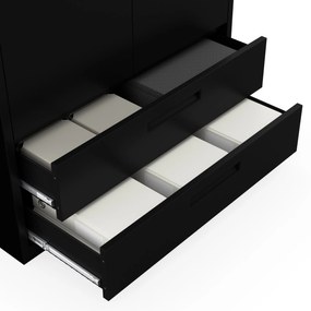 Megan Czarny - szuflada podwójna 195 cm